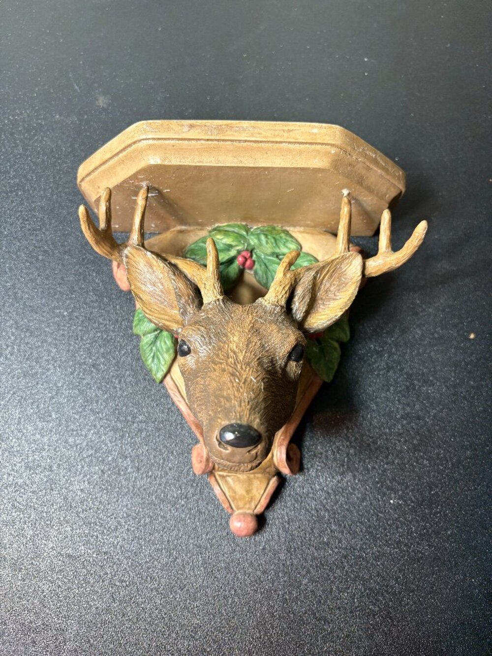 Vintage Resin Reindeer Head Plate Holder by Shenandoah Plate Keepers